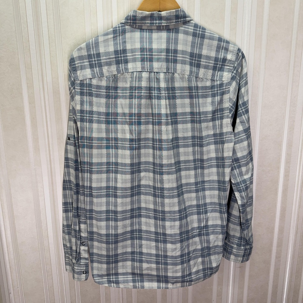 Patagonia Shirt Mens S Blue Plaid Snap Front Long Sleeve Hiking Travel Outdoor - Picture 2 of 8